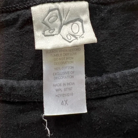 Plus Size women’s Halloween BOO Cotton Black Tee - Picture 3 of 3